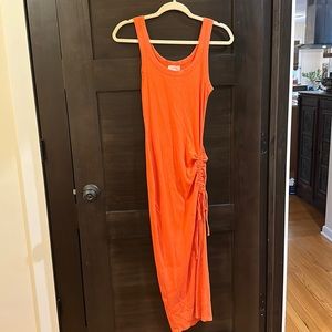 L*SPACE Orange Body-con Sleeveless Dress